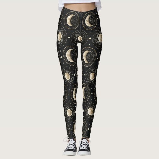 Celestial Moon Phase (5) Leggings (Voorkant)