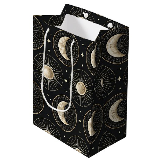Celestial Moon Phase (5) Medium Cadeauzakje (Voorkant Gekanteld)