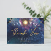 Celestial Moon Phase Dank u kaart (Staand voorkant)