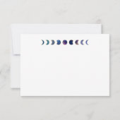 Celestial Moon Phase Dank u kaart (Achterkant)