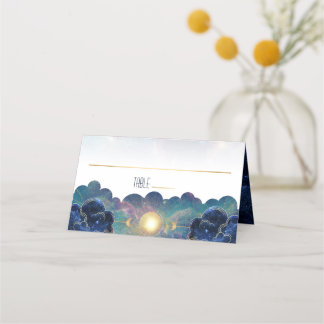 Celestial Moon Phase Galaxy Plaatskaart Plaatskaartje