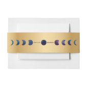 Celestial Moon Phase Golden Belly Band Uitnodigingen Wikkel (Voorkant Voorbeeld)