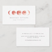 Celestial Moon Phase | Koraal Visitekaartje (Voorkant / Achterkant)