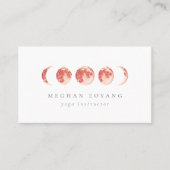 Celestial Moon Phase | Koraal Visitekaartje (Voorkant)