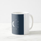 Celestial Moon Phase Mok - Navy & Zilver (Voorkant rechts)