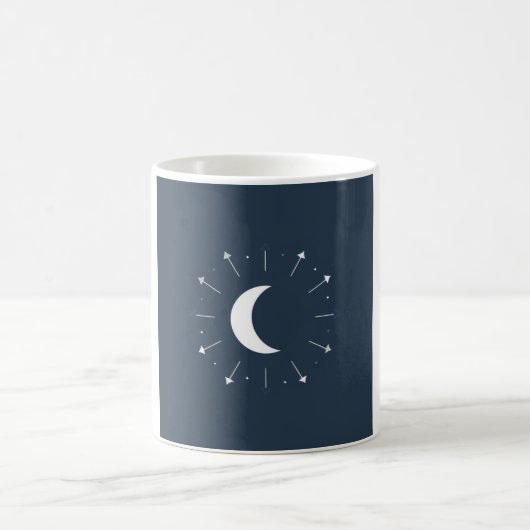 Celestial Moon Phase Mok - Navy & Zilver (Center)