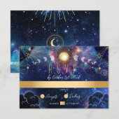 Celestial Moon Phase Response Kaart (Voorkant / Achterkant)