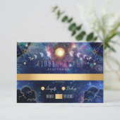 Celestial Moon Phase RSVP-kaart RSVP Kaartje (Staand voorkant)
