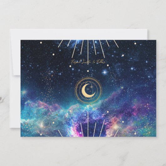 Celestial Moon Phase Save the Date (Achterkant)