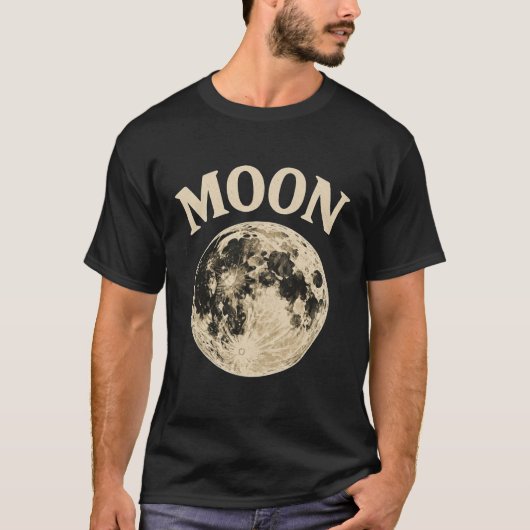 Celestial Moon Phase T-Shirt – Minimal & Cosmic  (Voorkant)