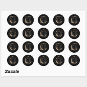 Celestial Moon Phases en mystieke Boho Wicca Astr Ronde Sticker (Vel)