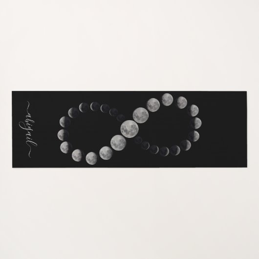 Celestial Moon Phases | Gepersonaliseerde naam Yogamat (Achterkant (horizontaal))