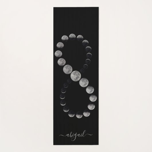 Celestial Moon Phases | Gepersonaliseerde naam Yogamat (Achterkant)