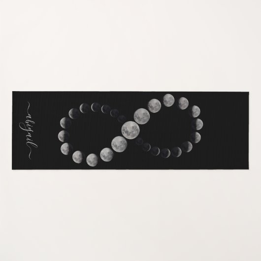 Celestial Moon Phases | Gepersonaliseerde naam Yogamat (Voorkant (horizontaal))