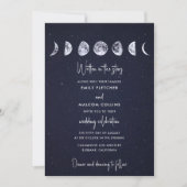 Celestial Moon Phases in Stars Wedding Kaart (Voorkant)