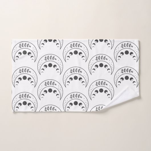 Celestial Moon Phases Pattern Bad Handdoek (Handdoek)
