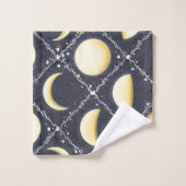 Celestial Moon Phases Pattern Bad Handdoek (Wasdoekje)