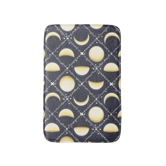 Celestial Moon Phases Pattern Badmat (Voorkant Verticaal)