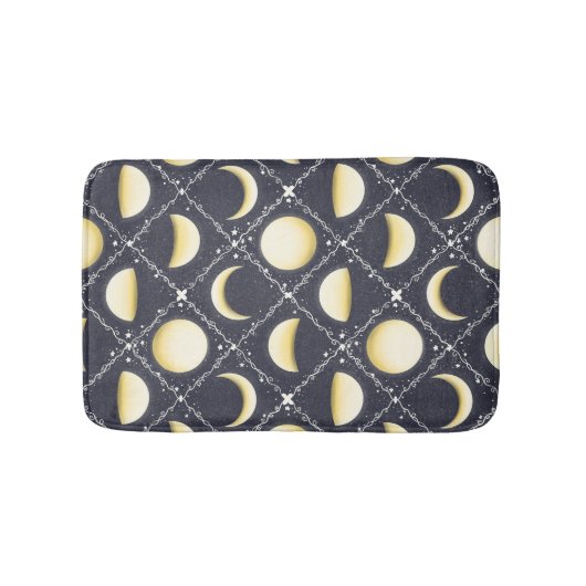 Celestial Moon Phases Pattern Badmat (Voorkant)