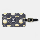 Celestial Moon Phases Pattern Bagagelabel (Voorkant horizontaal)
