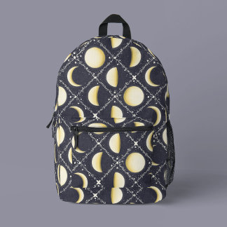 Celestial Moon Phases Pattern Bedrukte Rugzak