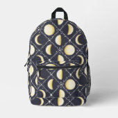 Celestial Moon Phases Pattern Bedrukte Rugzak (Voorkant)