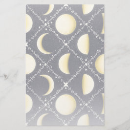 Celestial Moon Phases Pattern Briefpapier