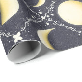 Celestial Moon Phases Pattern Cadeaupapier (Rol Hoek)