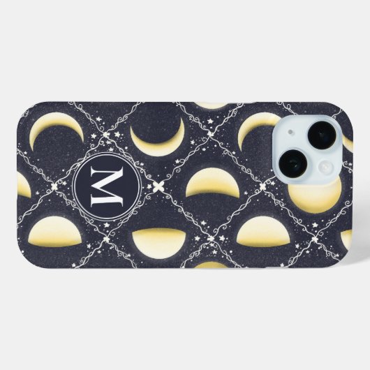 Celestial Moon Phases Pattern Case-Mate iPhone Case (Achterkant (horizontaal))