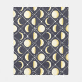 Celestial Moon Phases Pattern Fleece Deken (Voorkant)