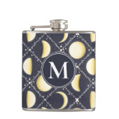 Celestial Moon Phases Pattern Heupfles (Voorkant)