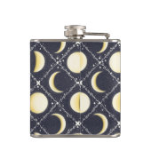 Celestial Moon Phases Pattern Heupfles (Achterkant)
