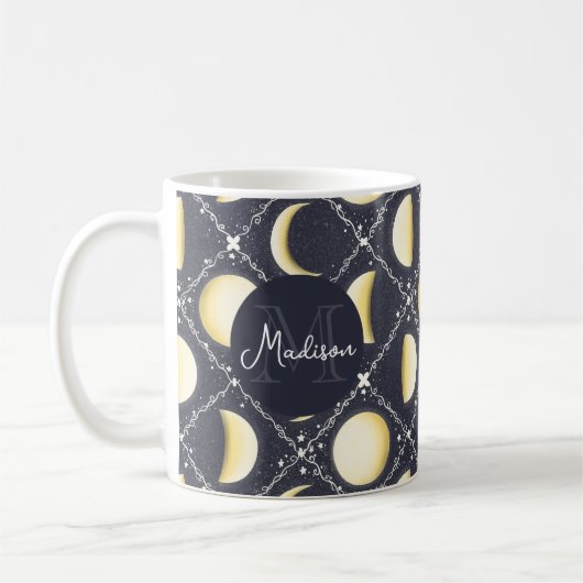 Celestial Moon Phases Pattern Koffiemok (Links)