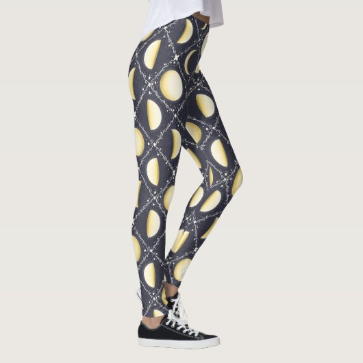 Celestial Moon Phases Pattern Leggings (Rechts)