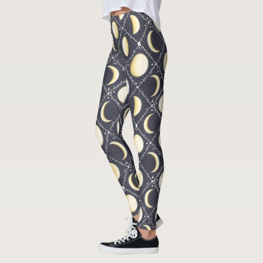 Celestial Moon Phases Pattern Leggings (Links)