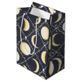Celestial Moon Phases Pattern Medium Cadeauzakje (Voorkant Gekanteld)