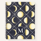 Celestial Moon Phases Pattern Notitieboek (Voorkant)