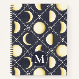 Celestial Moon Phases Pattern Notitieboek