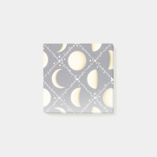 Celestial Moon Phases Pattern Post-it® Notes (Voorkant)
