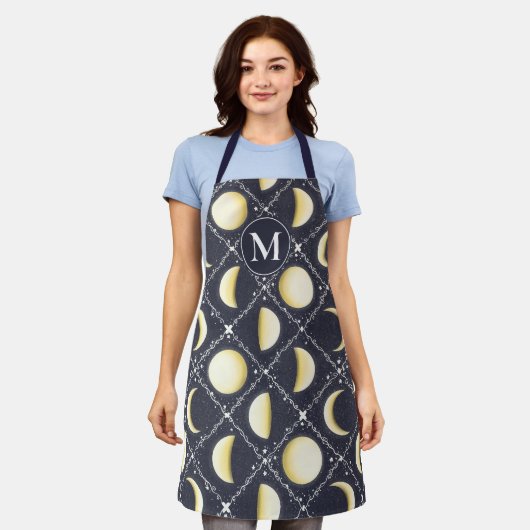 Celestial Moon Phases Pattern Schort (Gedragen)
