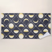 Celestial Moon Phases Pattern Strandlaken (Voorkant)