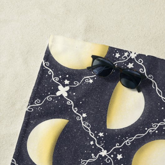 Celestial Moon Phases Pattern Strandlaken (In situ)