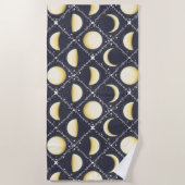 Celestial Moon Phases Pattern Strandlaken (Voorkant)
