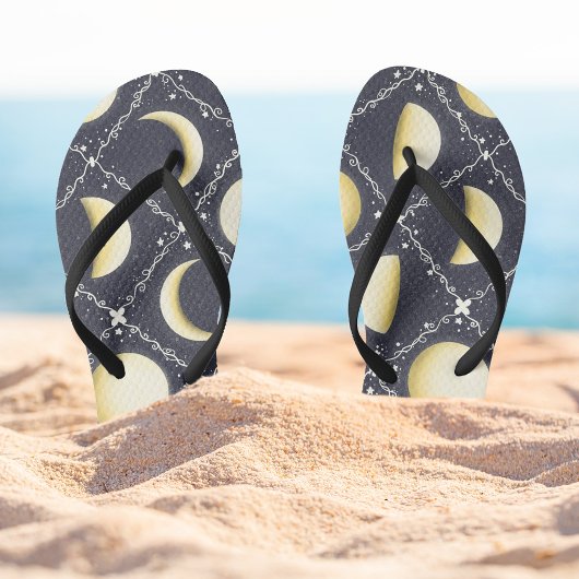 Celestial Moon Phases Pattern Teenslippers