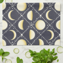 Celestial Moon Phases Pattern Theedoek
