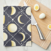 Celestial Moon Phases Pattern Theedoek (Quarter Fold)