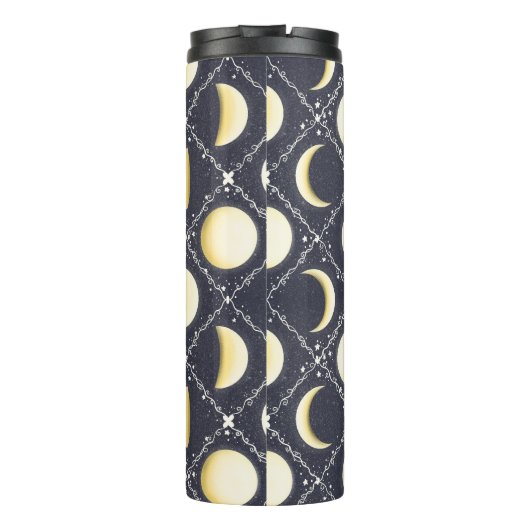 Celestial Moon Phases Pattern Thermosbeker (Achterkant)