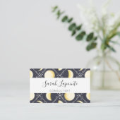 Celestial Moon Phases Pattern Visitekaartje (Staand voorkant)