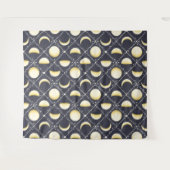 Celestial Moon Phases Pattern Wandkleed (Voorkant (horizontaal))