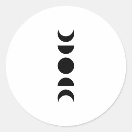 Celestial Moon Phases Ronde Sticker